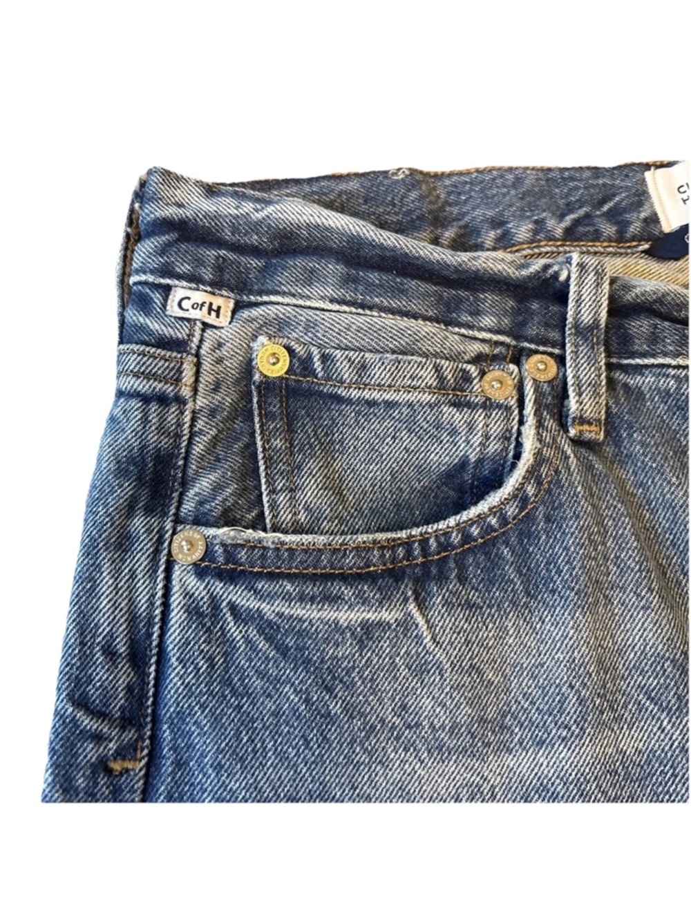 Anthropologie Citizens of Humanity denim Blaine Button Fly Straight Jeans sz 28 - Picture 4 of 10
